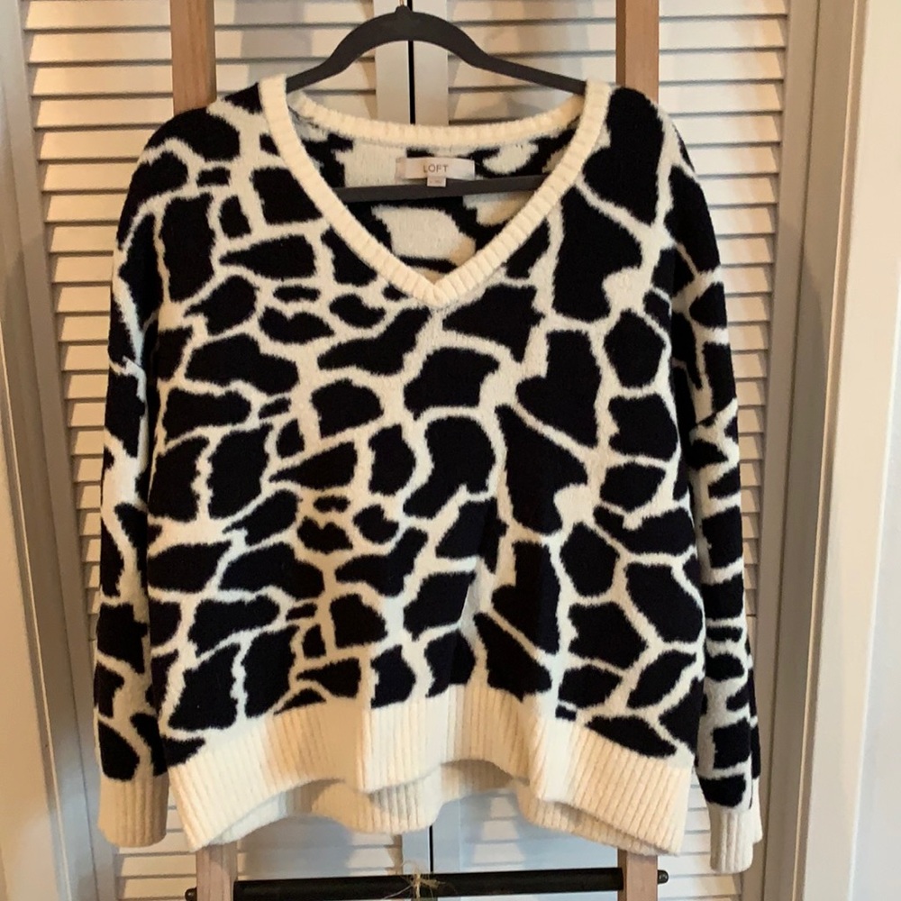 Black and cream cozy sweater